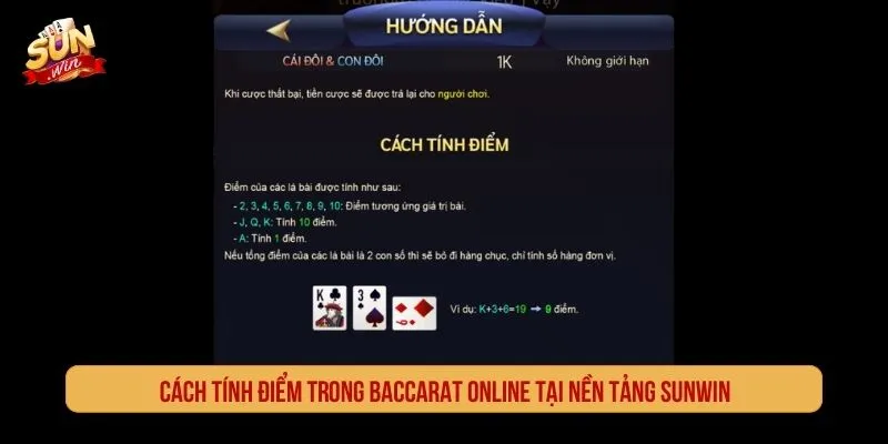 Cách tính điểm trong baccarat online tại nền tảng SUNWIN